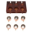 thumbnail image 2 of 6Pcs 2oz Mule Drink Mug Set with Holder Robust Decorative Cocktail Hammer Point Cup for Bar Restaurant, 2 of 6