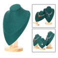 thumbnail image 3 of Counter Top Jewlery Display Stand Wooden Bust Pendants Holder Case, Easy to Use, 3 of 8