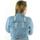 thumbnail image 3 of Chamarra Mujer Mezclilla Con Rasgados y Ruedo Deshilado, 3 of 8