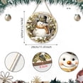 thumbnail image 3 of Placa de Madera para Puerta con Forma de Muñeco de Nieve de Invierno | Decoración de Pared con Colgante Redondo de Madera | Letrero de Bienvenida Duradero y Pintado para La Puerta Principal, La Puert, 3 of 6