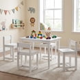 thumbnail image 5 of Gymax 5-Piece Kids Table and Chairs Set Solid Rubber Wood Toddler Activity Table White, 5 of 10