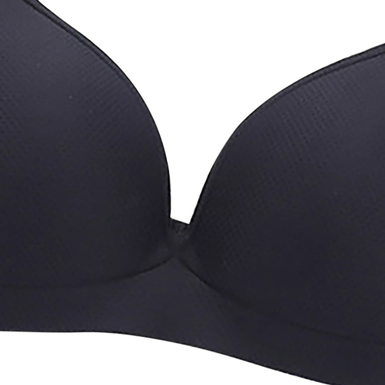 Black color underwire support chest women bra thin cup small chest