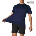 thumbnail image 3 of Ultra Performance Mens Dry-Fit Shirts 2 Pack Workout Gym T-Shirts, Athletic Tees for Men, Multipack Training Tops Navy/White, 3 of 7
