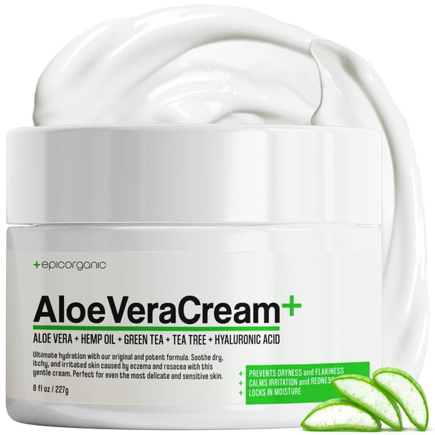 Organic Aloe Vera Moisturizing Cream Body and Face Moisturizer For