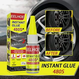 480S Black Super Glue Car Rubber Repair Tire Glue Window Speaker Seal Tire  Repair Glue Mighty Caulk Adhesives Tire Repair Glue Color: 1pc as shown
