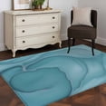 thumbnail image 3 of Teal Blue Marble Area Rugs 3x5 ft Liquid Art Modern Washable Rug Non Slip Indoor Carpet Absorbent Floor Mat for Living Room Bedroom Dining Room, 3 of 9