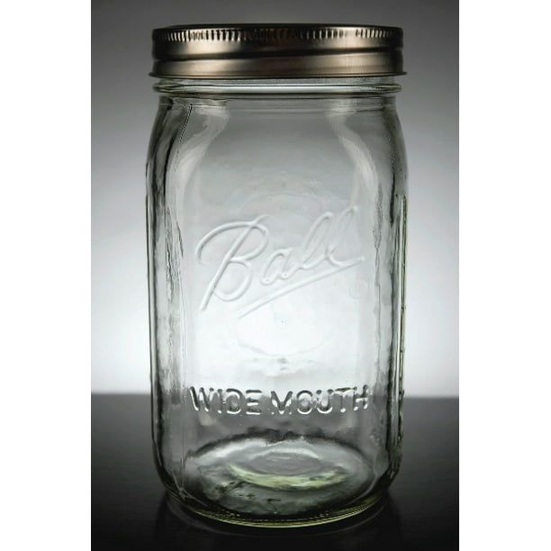 Wide Mouth Quart Size Mason Jars (Case Of 12) 61/2In. Tall & 31/2In