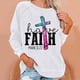 thumbnail image 1 of Puntoco Vestidos Mujer Verano Moda Mujer Cuello Redondo Manga Larga Camiseta Impresión Sudadera Blusa Tops, 1 of 3