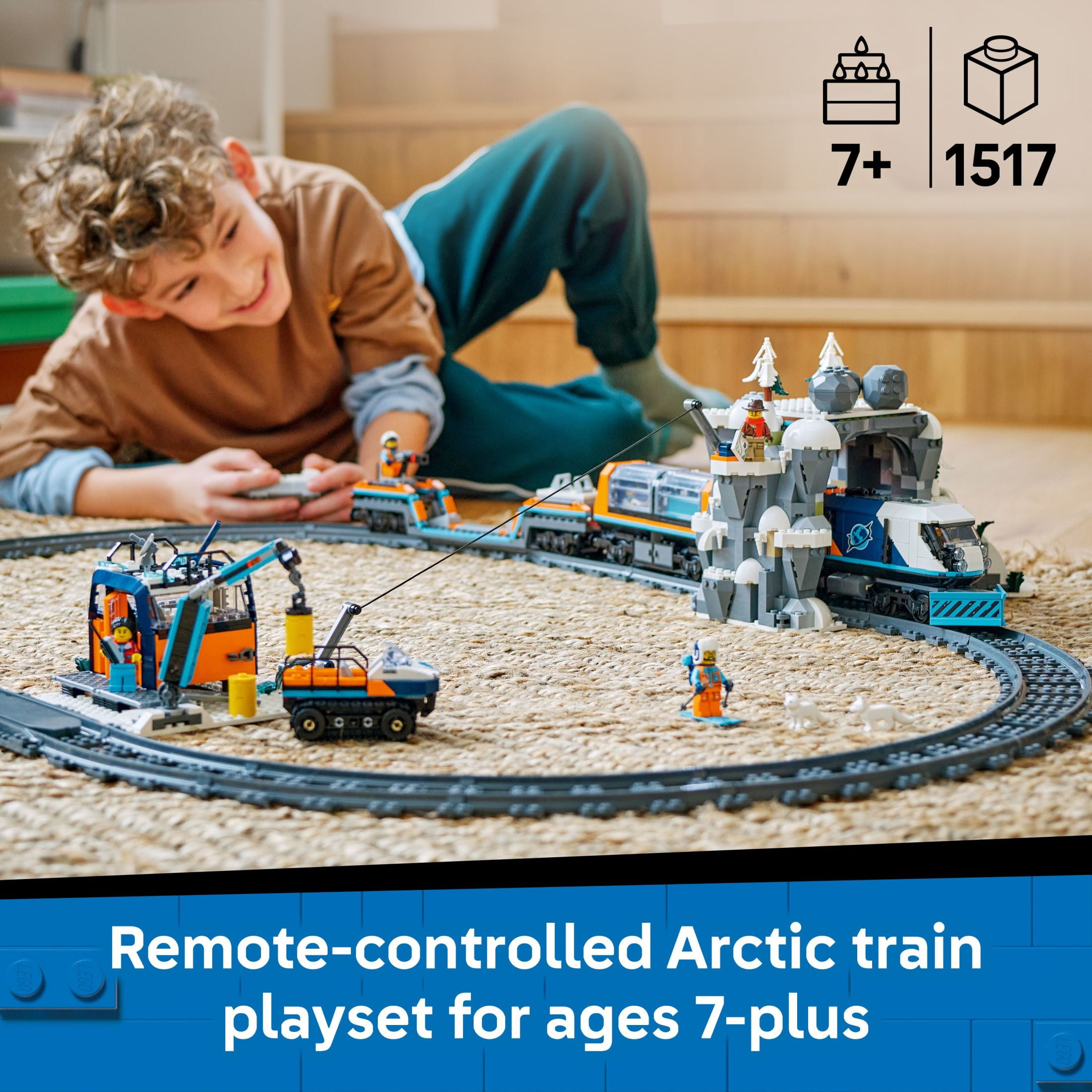 LEGO City Explorers' Arctic Polar Express Train Set Building