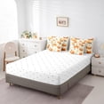 thumbnail image 4 of YST 7Pcs Cartoon Fox Kids Comforter Set, Cute Animal Botanical Leaves, Polyester, Queen Size (1 Count), 4 of 5