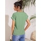 thumbnail image 2 of Blusa Floerns de manga corta para mujer, casual de negocios, color verde S, 2 of 6