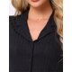 thumbnail image 5 of Conjunto de lounge para mujeres INSPIRE CHIC, conjunto de pijama de punto sólido, manga corta, pantalones largos, 2XL, negro, 5 of 6