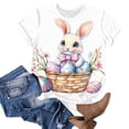thumbnail image 5 of VKOYWKM Happy Easter T-Shirts for Women Cute Bunny Rabbit Eggs Graphic Tees Summer Tops Holiday Crew Neck Casual Short Sleeve T Shirts Loose Fit Easter Tshirt Shirts, 5 of 5