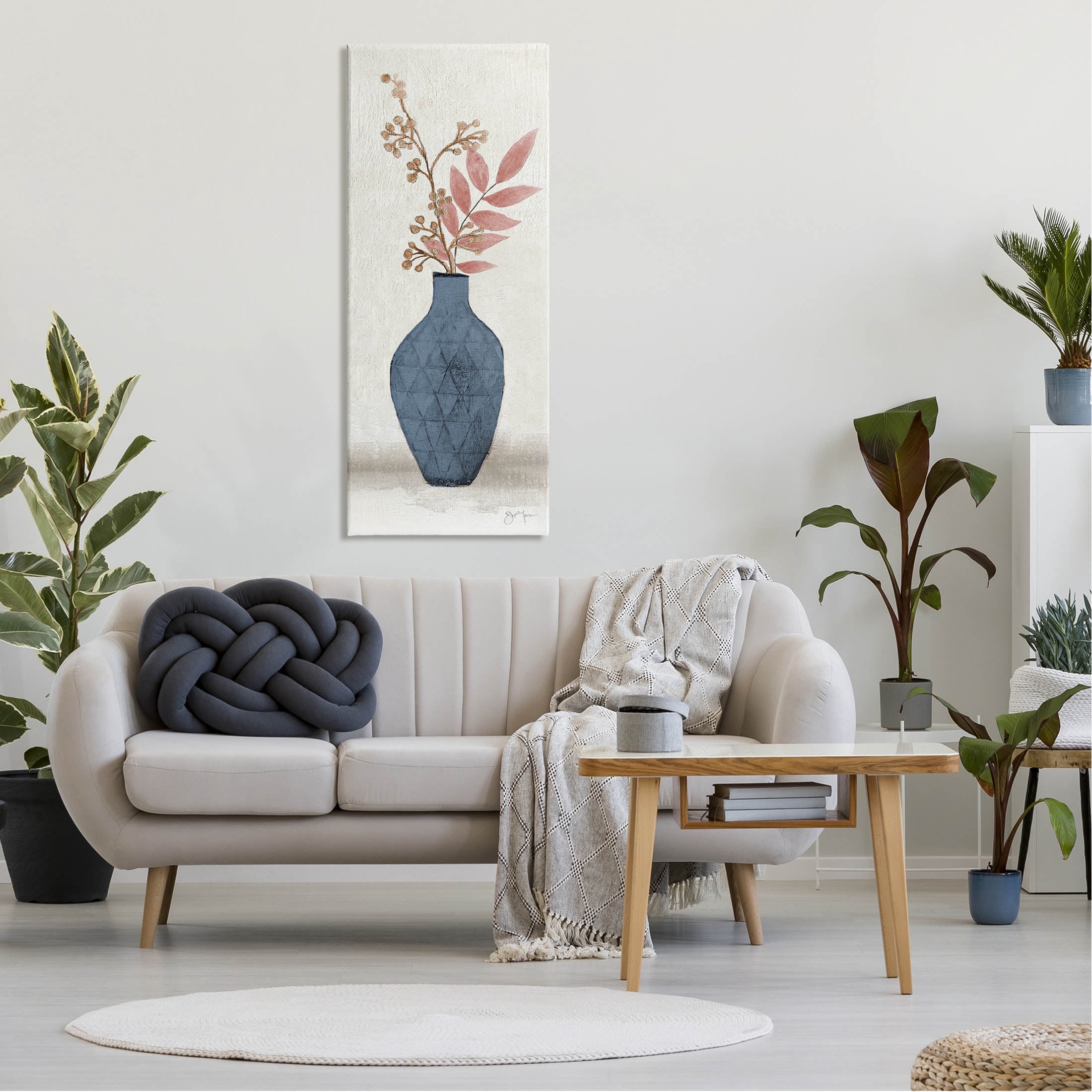 Elegant Botanical Ikebana Arrangement Botanical & Floral Graphic Art Gallery Wrapped Canvas Print Wall Art