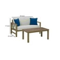 thumbnail image 5 of 2 Piece Outdoor Loveseat and Table with Fabric Cushions Brown - Saltoro Sherpi, 5 of 5