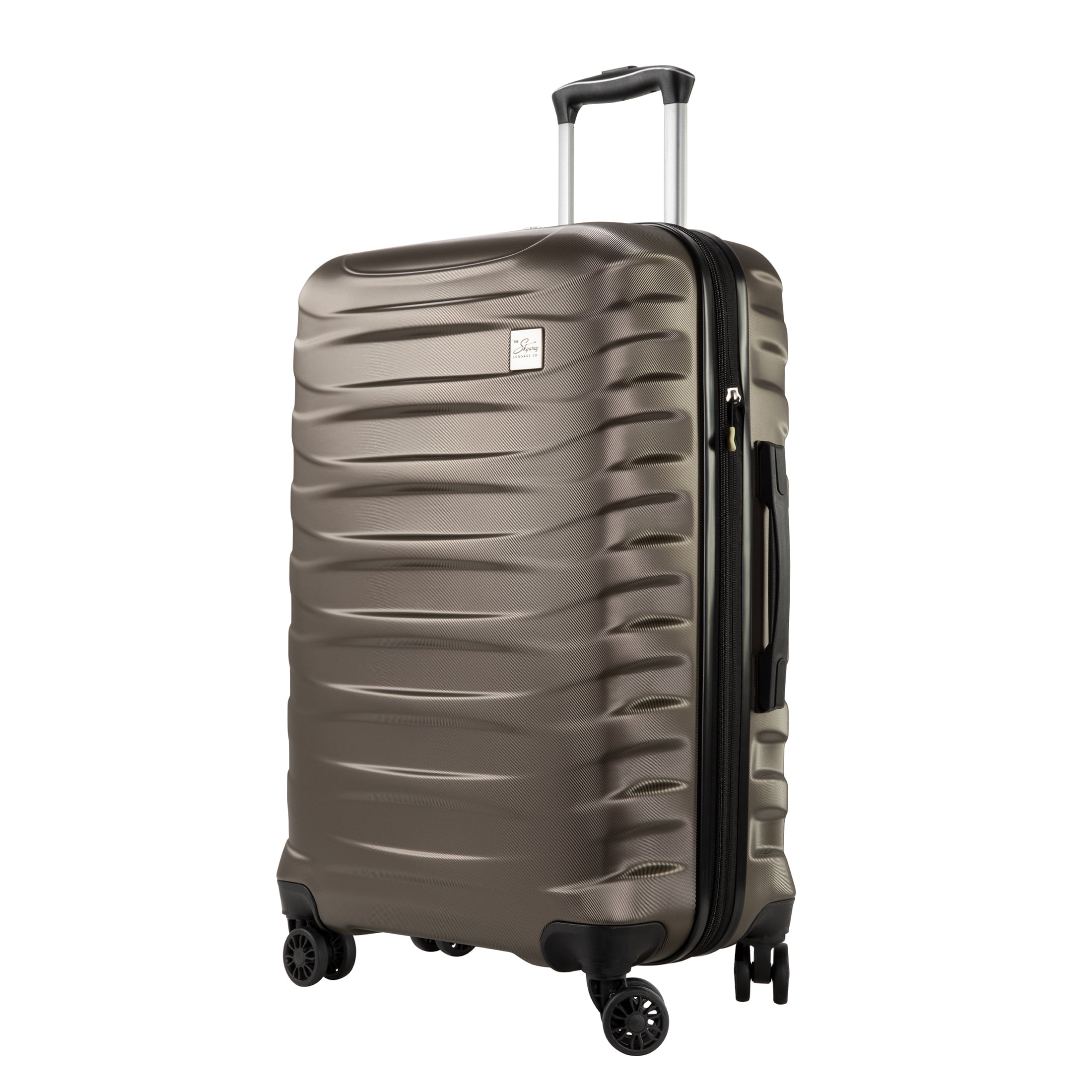 Skyway Luggage Camano Hardshell 24" Expandable Medium Checked Luggage Suitcase with Spinner Wheels, Bronze