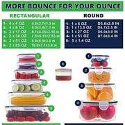 ROCKBERRY 50 Pcs Food Storage Container with Lids Airtight & Leakproof, plastic containers (20 Stackable Boxes-20 Lids)