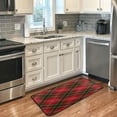 thumbnail image 2 of GZHJMY Lattice Plaid Kitchen Rug,Christmas Antiskid Mat for Porch Floor Long Door Mat, Non-Slip Bedroom Bedside Mats - 39x20in Carpet Runner, 2 of 7
