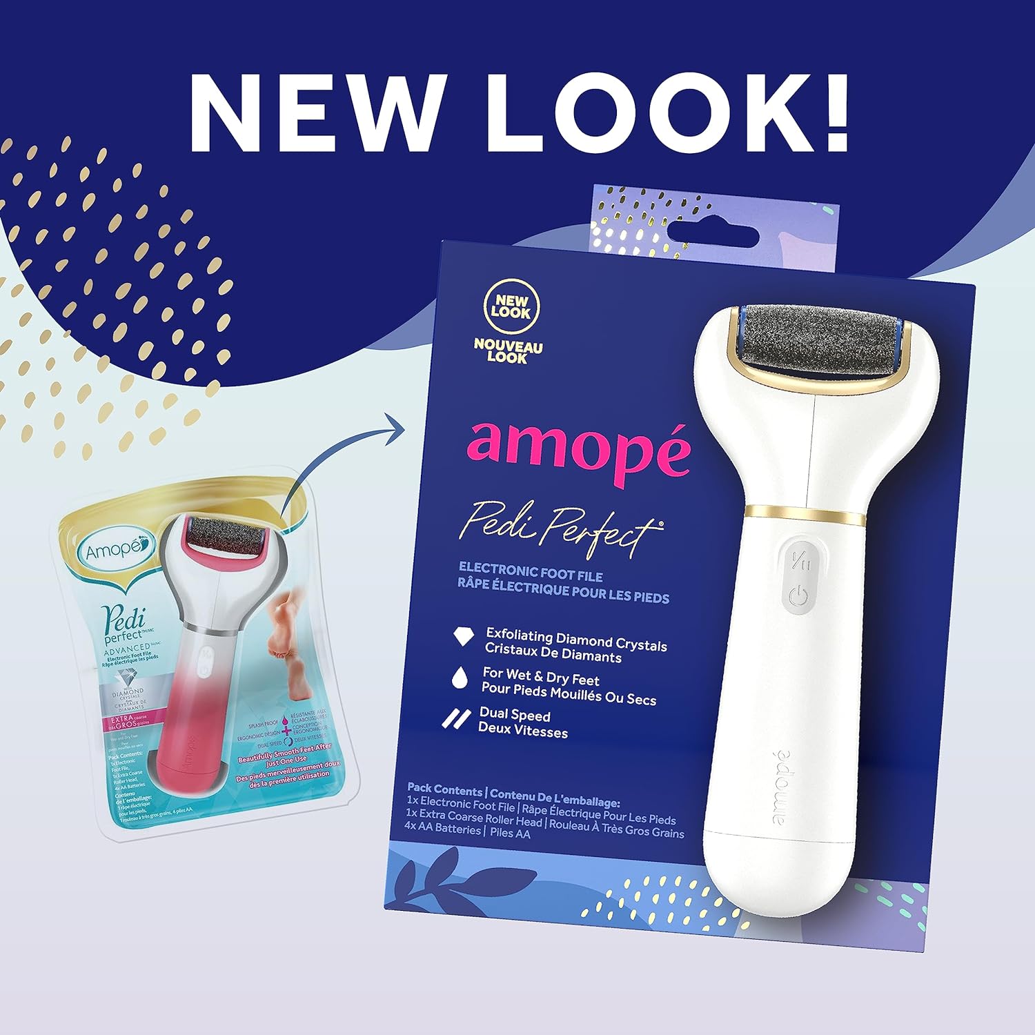Amopé® Pedi Perfect® Electronic Foot File with Diamond Crystals, Removes Hard & Dead Skin, 1Ct - image 3 of 7