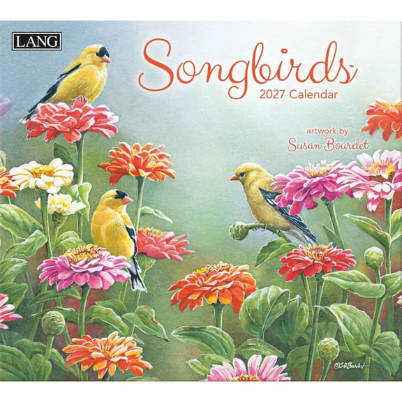 Lang Brands, Songbirds 2027 Wall Calendar by Susan Bourdet