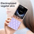 thumbnail image 4 of for Samsung Galaxy Z Flip 7 Case Hinge Protection with Finger Ring Holder, Premium PU Leather Hybrid PC All-Inclusive Diamond Bling Phone Case for Samsung Galaxy Z Flip 7 5G, Purple, 4 of 6