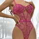 thumbnail image 4 of Lencería sexy europea y americana, ropa interior de una pieza con tirantes huecos y encaje bordado fino, 4 of 5