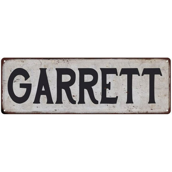 GARRETT Vintage Look Rustic Chic Metal Sign 6x18 106180036672