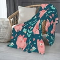 thumbnail image 3 of Yibo Indian Tribal Elephant Pattern Blanket, Soft Blankets Flannel Bed Throw Cozy Lightweight Plush Gifts for Kids Boys Girls Women Men Sofa Couch Bedroom Living Rooms Warm All Season, 3 of 9