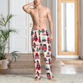 thumbnail image 2 of Mens Pajama Pants, Rocket Pattern Soft Sleep & Lounge Pants for Men, Cuteness Casual PJ Bottoms Pants with Pockets, 2 of 7