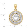 thumbnail image 2 of 14k Amis en Or Jaune Rire Cercle d'Amour Pendentif Pendentif Parler, 2 of 6
