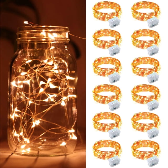 Fairy Lights ZGWJ Halloween 20 miniLED de 2 m, 3 modos, paquete de 12