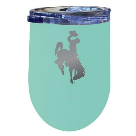 

R & R Imports ITWE-C-WY20S Wyoming Cowboys 12 oz Insulated Wine Stainless Steel Tumbler Seafoam