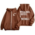 thumbnail image 1 of WEAIXIMIUNG Chandail pour Femmes Graphique Mignon Chandail à Capuche de Sport Décontracté pour Femmes à la Mode Imprimé Rugby à Fermeture Éclair à Manches Longues avec Poche et Cordon (4), 1 of 6