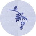 thumbnail image 1 of Ahgly Company Indoor Round Patterned Lavender Blue Area Rugs, 3' Round, 1 of 6