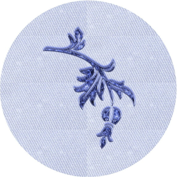 Ahgly Company Indoor Round Patterned Lavender Blue Area Rugs, 3' Round