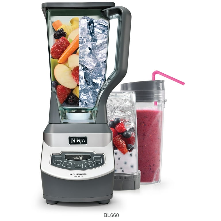 Ninja ニンジャ ブレンダー (送料込み) Ninja® Professional 1100 Watts Blender & 16 oz Nutri Ninja® Cups