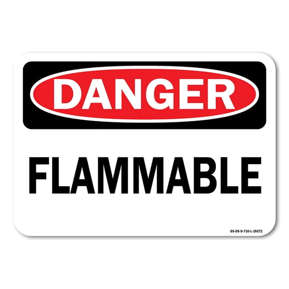 OSHA Danger Aluminum Sign - Flammable |  Aluminum Sign | Protect Your Business, Work Site, Warehouse & Shop Area |  Made in the USA