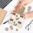 thumbnail image 5 of PU Leather Coin Purse Wallet Compact Water-Resistant Card Cases Money Organizers Bow and Chickens, 5 of 7
