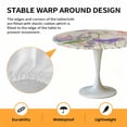 thumbnail image 6 of Spring Flower Elastic Fitted Round Table Cover Butterfly Colorful Waterproof Outdoor Tablecloth for Holiday Party, Picnic, Patio & Dining Fits Tables Up to 36"-44", 6 of 8