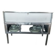 Double Burner Commercial Gas Stove Burner High Fierce Fire Stove Chinese Wok Range Burner LNG LPG Cooker with Baffle and Water Basin 110V