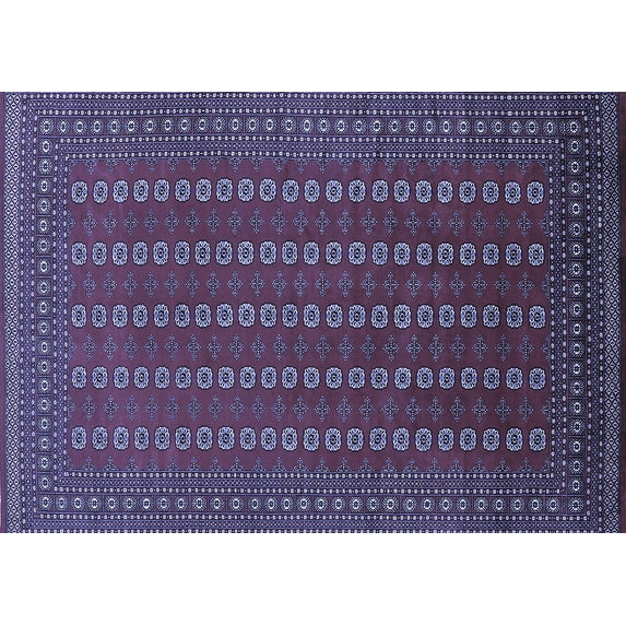 Ahgly Company Indoor Rectangle Oriental Blue Industrial Area Rugs, 8' x 12'