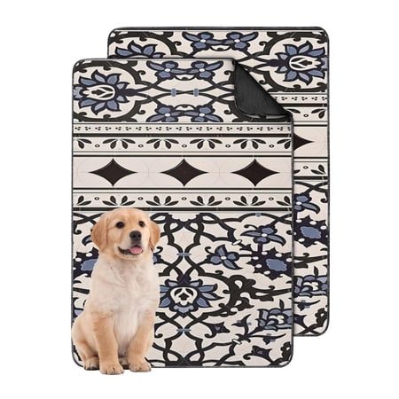 Quilted Washable Dog Pee Pads 24x36 Reusable with Non-Slip Backing Super Absorbent and Leak-Proof for Puppy Crate Training and Hardwood Floor Safety