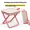 Red, variant on Portable Handbag-Style Folding Stool | 600D Oxford Cloth | 300LBS Weight Capacity | Lightweight for Camping, Fishing, Travel & Outdoor Use Khaki