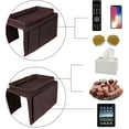 thumbnail image 7 of OOTSR Sofa Armrest Organizer with Cup Holder, Couch TV Remote Storage Organizer with Pockets for Recliner Armchair Snacks Glasses Smartphone Magazines iPad, 7 of 7