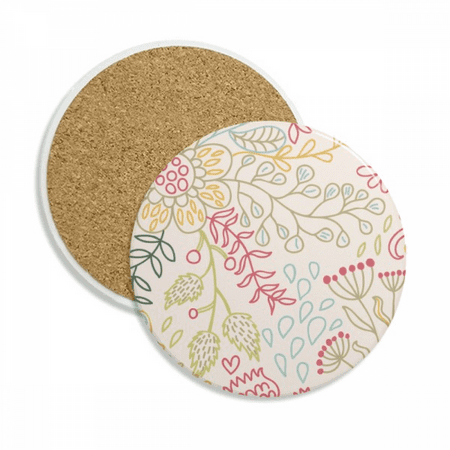 

line flower paint coaster cup mug tabletop protection absorbent stone