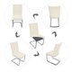 thumbnail image 3 of Naiovety cubiertas de silla del poliéster 6pcs con la tela impermeable apropiada del aspecto elegante fácil instalar Decoración del hogar, 3 of 6