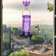 thumbnail image 4 of Alimentadores Colibríes Vidrio Con 4 Puerto Protección Abejas Y Hormigón Colgando Al Aire Libre () Púrpura, 4 of 9