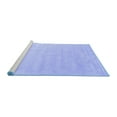 thumbnail image 2 of Ahgly Company Machine Washable Indoor Square Solid Blue Modern Area Rugs, 4' Square, 2 of 4