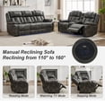 thumbnail image 4 of Zero Gravity Power Recliner Sofa Sets with Bass Speaker,Wireless Charger,LED Light Reclining Living Room Furniture Sets, 4 of 7