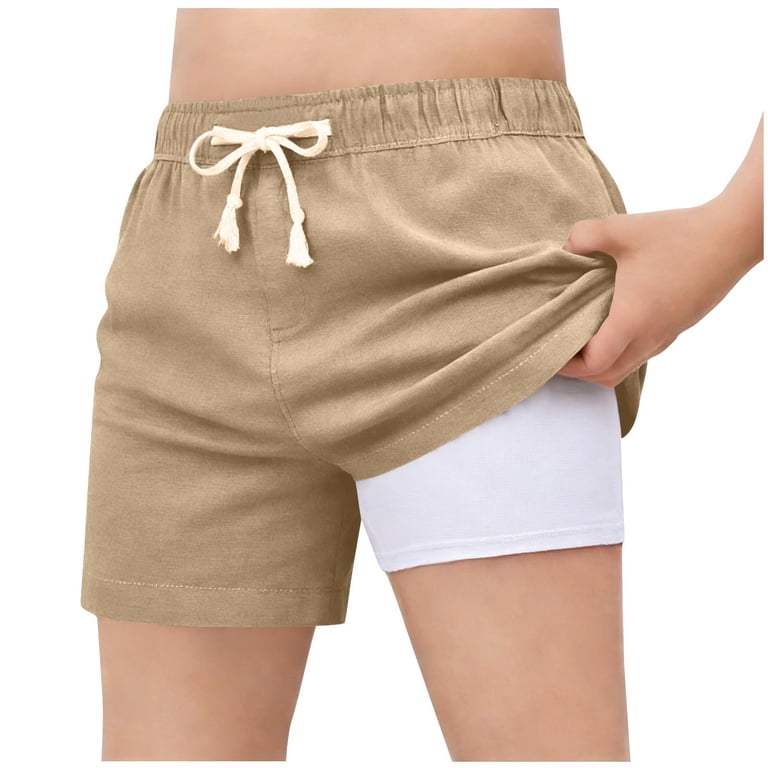 Zpanxa Boy's Swim Board Shorts Solid Lined Beach Shorts